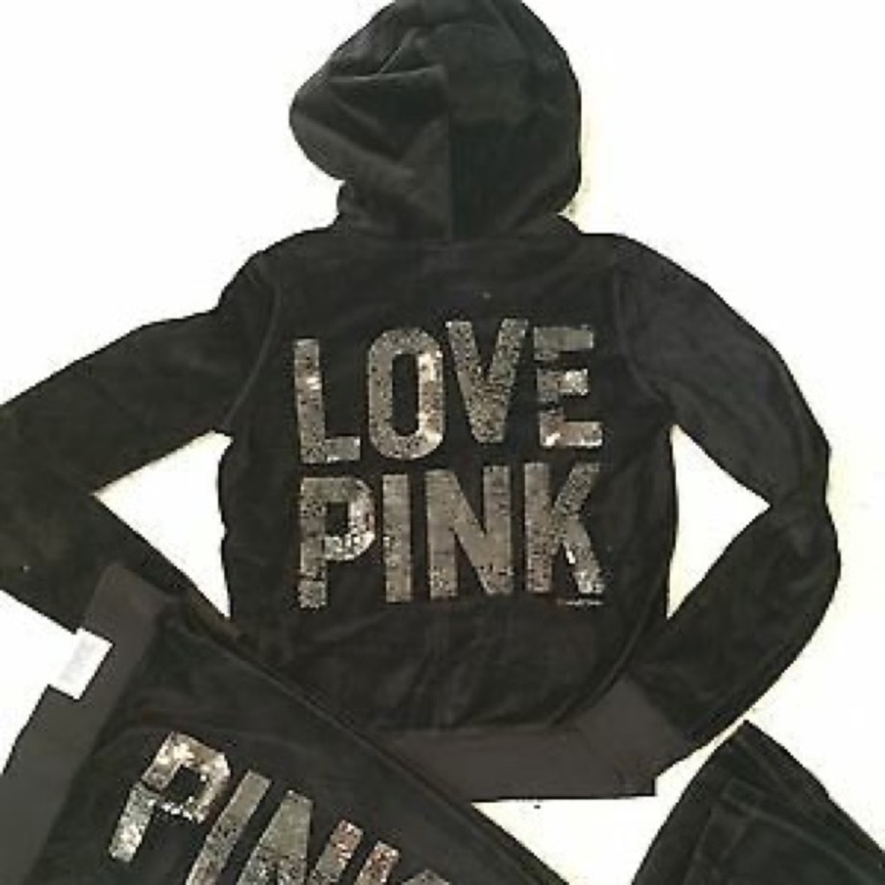 Pink velour black velvet jacket